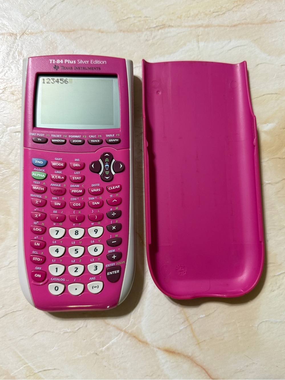 Texas Instruments TI-84 Plus Silver Edition Graphing Calculator - Pink